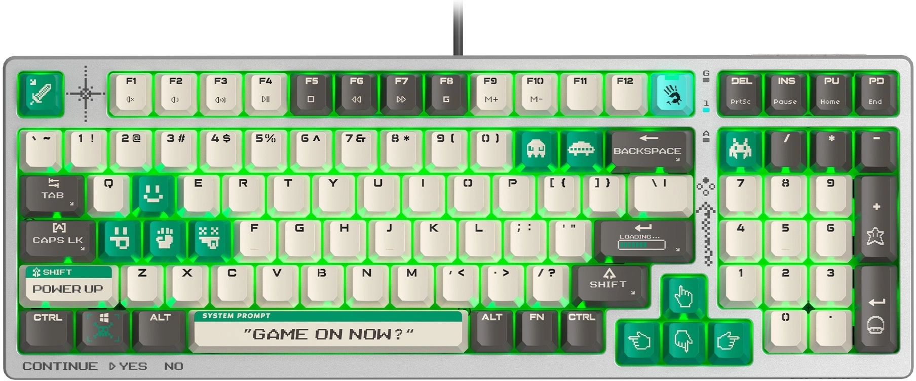 Клавиатура A4Tech S98 Pixels механическая белый/бежевый USB for gamer LED (S98) кабель 1.8м