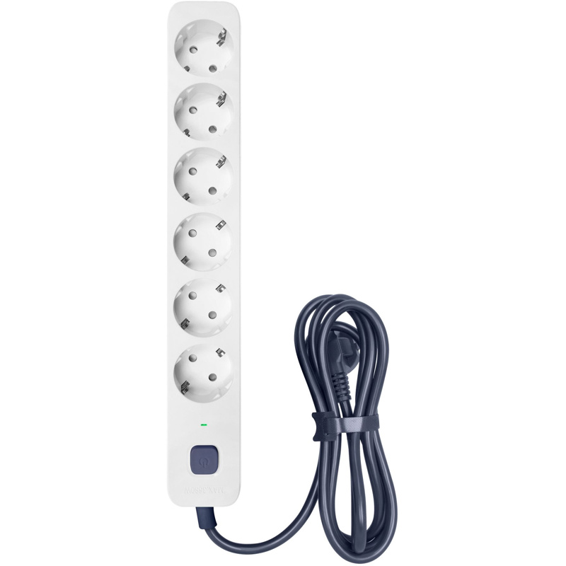 Сетевой фильтр Powercom SP-06W 1.8М 1.8м (6 розеток) белый/серый (коробка)