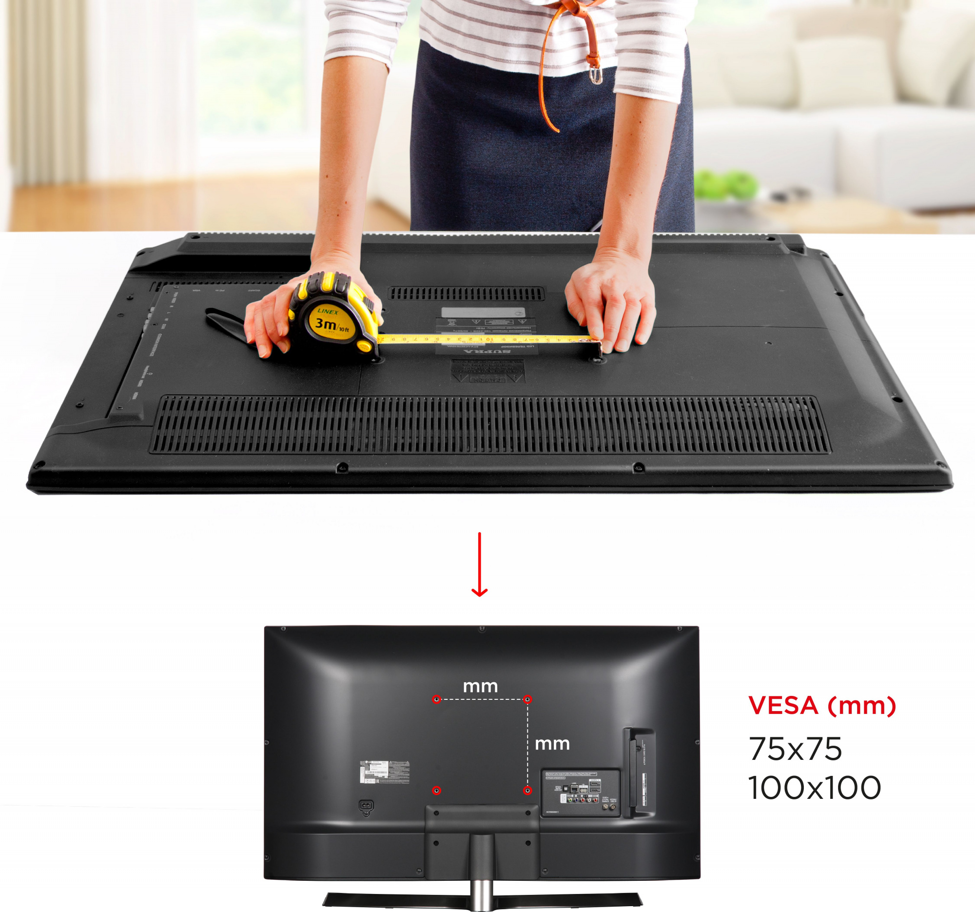 Кронштейн для телевизора Holder LCDS-5001 металлик 10"-32" макс.25кг настенный фиксированный