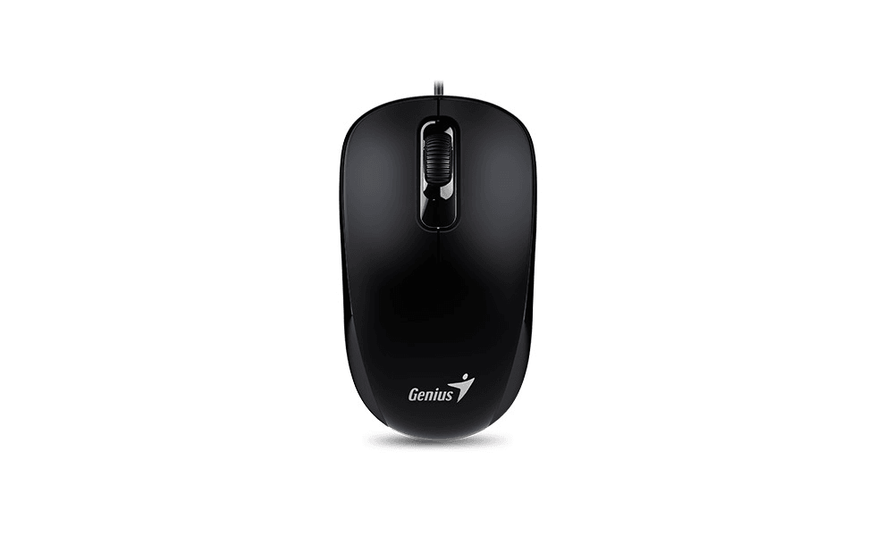 Мышь проводная Genius DX-110, USB, оптическая, разрешение 1000 DPI, 3 кнопки, кабель 1.5m, для право