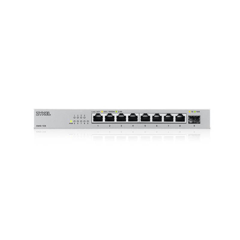 Коммутатор Zyxel XMG-108-ZZ0101F (L2) 8x2.5Гбит/с 1SFP+ неуправляемый