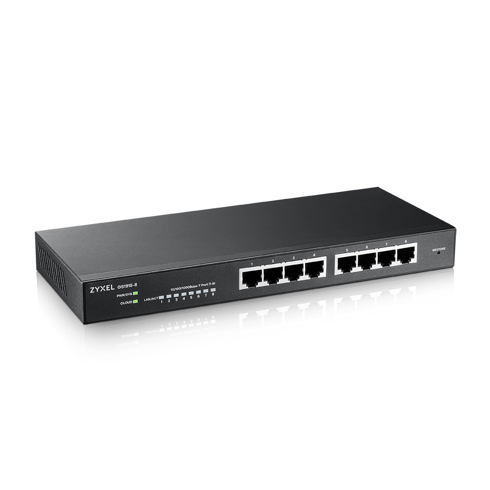 Коммутатор Zyxel GS1915-8-EU0101F (L2) 8x1Гбит/с управляемый