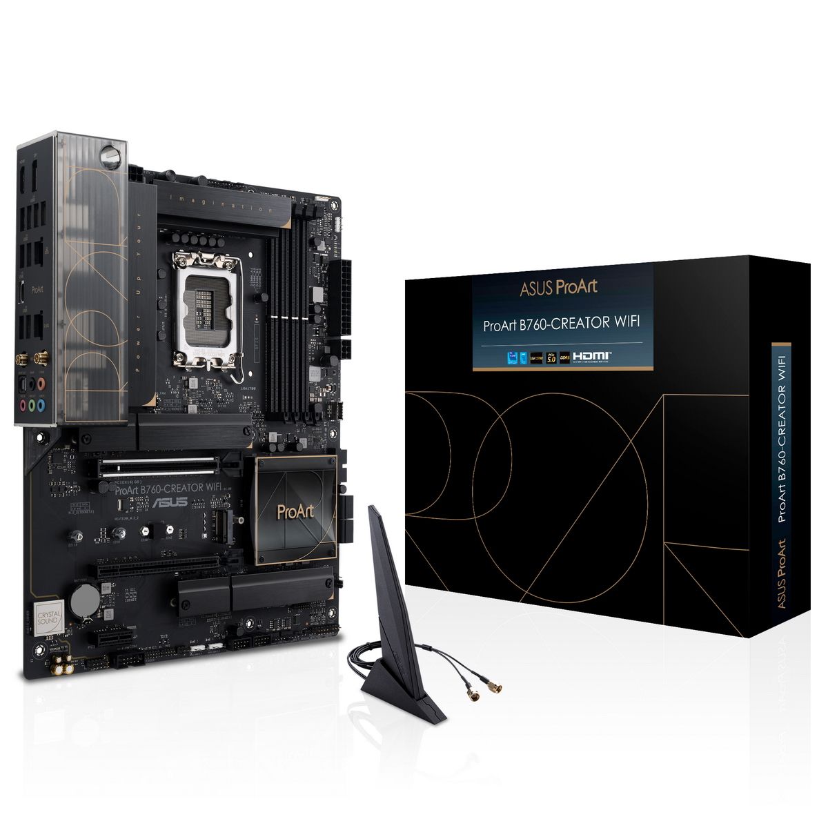 Материнская плата Asus PROART B760-CREATOR WIFI Soc-1700 Intel B760 4xDDR5 ATX AC`97 8ch(7.1) 1 x 2.