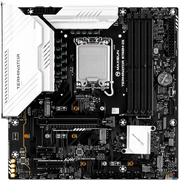 Материнская плата MAXSUN MS-Terminator B760M D5 V2, LGA1700, B760, 4*DDR5, 4*SATA3, 3*M.2, 2*USB 3.2