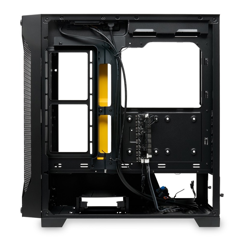 Корпус HSPD M541, Mesh Mid Tower, Black, TG, 0.7 SPCC, no fans, ATX, mATX, mITX, 170/405/210mm, 2x2.