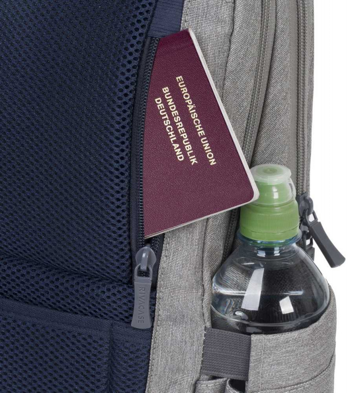 Рюкзак для ноутбука 15.6" Riva 7760 серый полиэстер женский дизайн (7760 GREY)