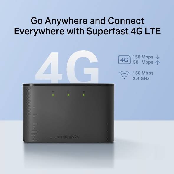 Бесшовный Mesh роутер Mercusys MT110 N150 3G/4G черный