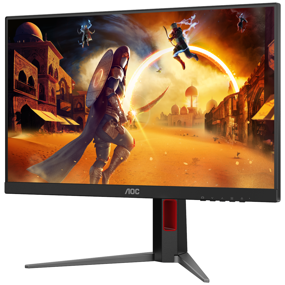 МОНИТОР 23.8" AOC 24G4HA Black с поворотом экрана (IPS, 1920x1080, 200Hz, 0.5 ms, 178°/178°, 300 cd/