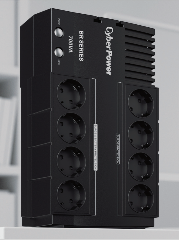 ИБП CyberPower Line-Interactive BR700E (BR700EA) 700VA/390W USB/RJ11/45 (4+4 EURO)  NEW