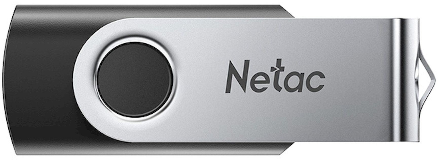 Флеш Диск Netac 128GB U505 NT03U505N-128G-20BK USB2.0 черный/серебристый