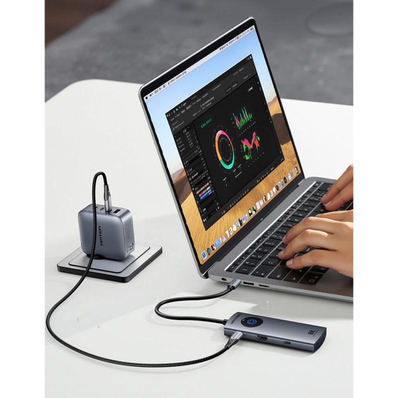 Мультифункциональный хаб Vention USB-C 5 в 1 HDMI 8K