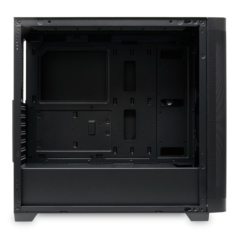 Корпус HSPD M740, Mesh Mid Tower, Black, TG, 0.6 SPCC, no fans, E-ATX, ATX, mATX, mITX, 170/400/200m