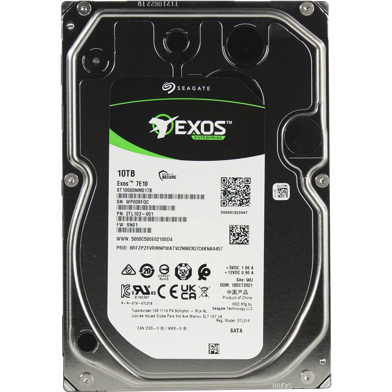 Жесткий диск Seagate SATA-III 10TB ST10000NM017B Server Exos 7E10 4KN (7200rpm) 256Mb 3.5"