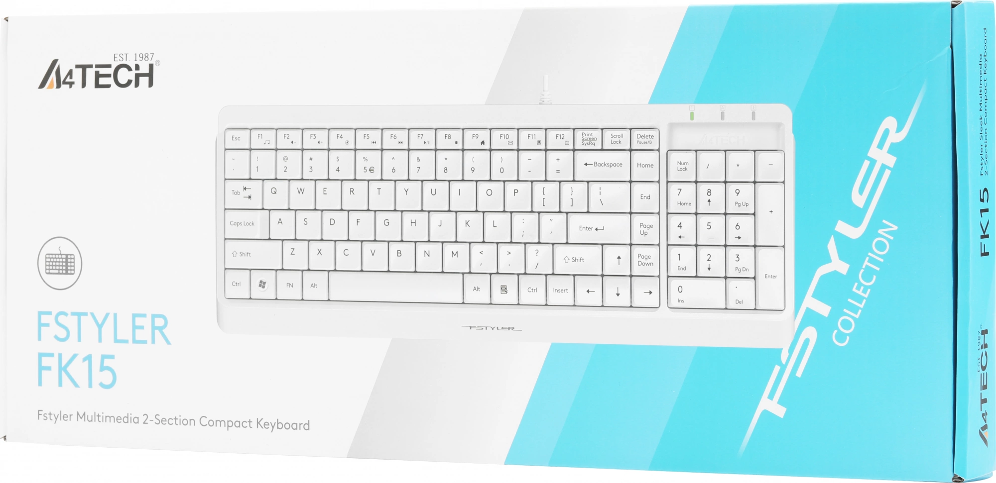 Клавиатура A4Tech Fstyler FK15 белый USB (FK15 WHITE)