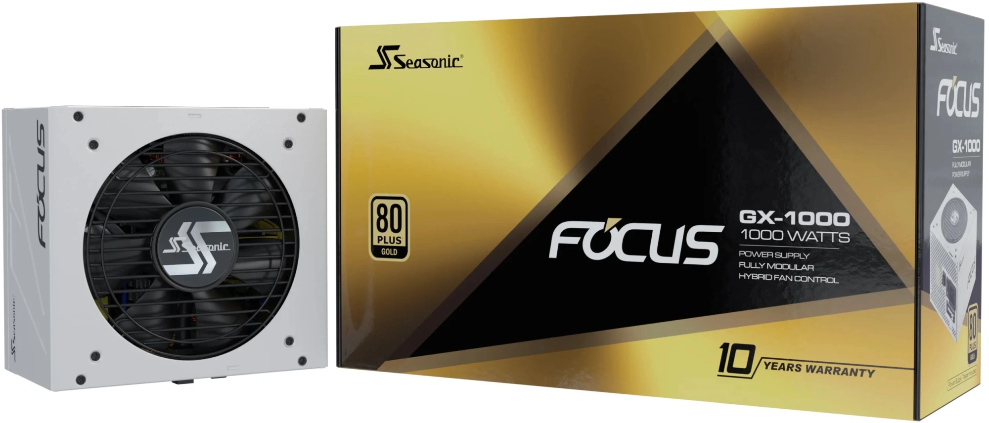 Блок питания Seasonic ATX 1000W Focus GX-1000 Gen.5 WHITE 80+ gold (20+4pin) APFC 135mm fan 8xSATA C