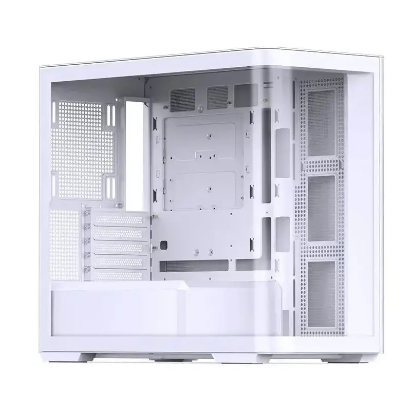 Корпус JONSBO D300, Mini-Tower, TG, no fan, 2xUSB-A 3.2 + 1xUSB-C 3.2, mATX, mITX White