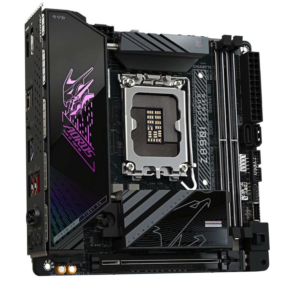 Материнская плата Gigabyte Z890I AORUS ULTRA Soc-1851 Intel Z890 2xDDR5 mini-ITX AC`97 8ch(7.1) 2.5G