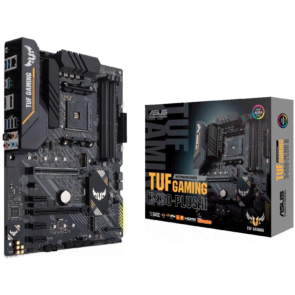 Материнская плата Asus TUF GAMING B450-PLUS II Soc-AM4 AMD B450 4xDDR4 ATX AC`97 8ch(7.1) GbLAN RAID