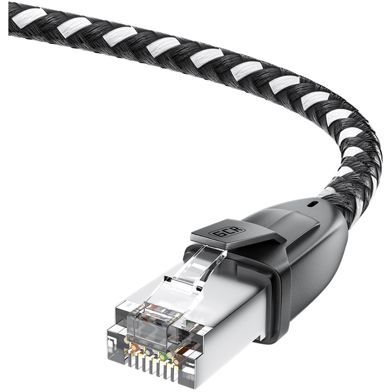 Greenconnect RJ45(m) - RJ45(m) Cat.6 3м черно-белый