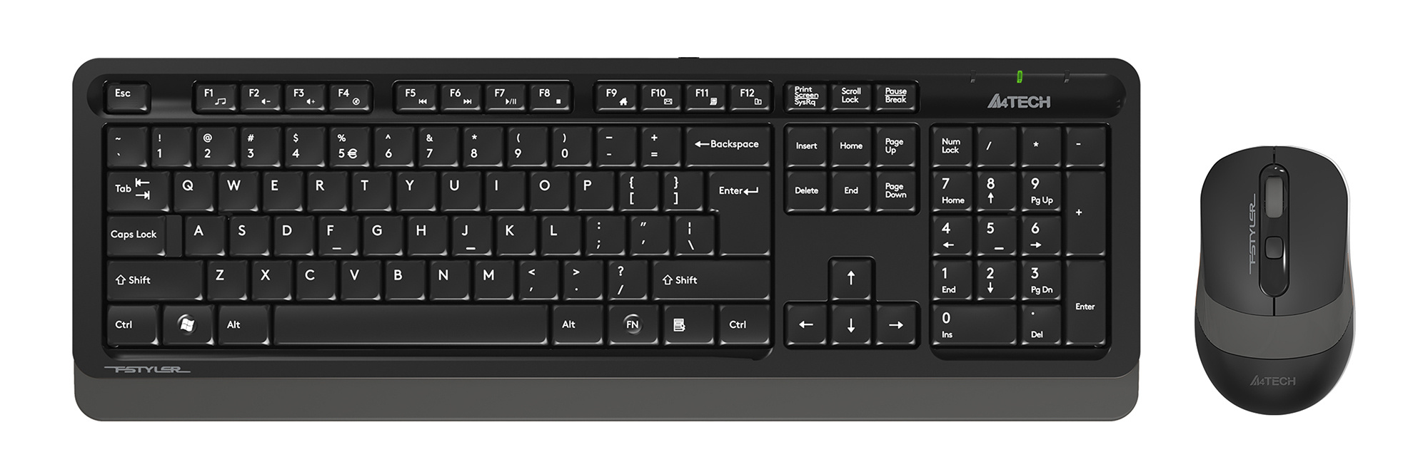 Клавиатура + мышь A4Tech Fstyler FG1010S клав:черный/серый мышь:черный/серый USB беспроводная Multim