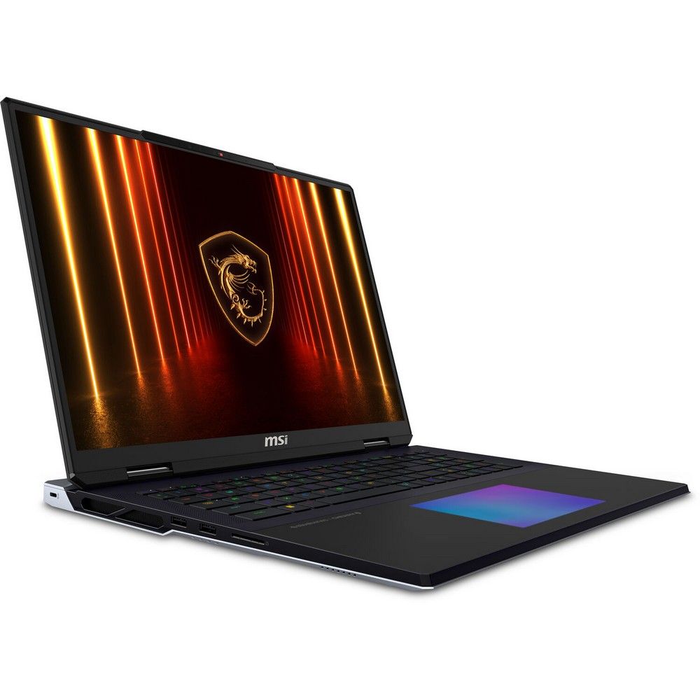 MSI Titan 18 HX AI A2XWJG-206RU Этот мощный игровой и профессиональный ноутбук сочетает большой 18 экран с ультра-высоким разрешением 3840x2400 и MiniLED-подсветкой, что обеспечивает исключительную детализацию и глубокую контрастность для работы с видео и
