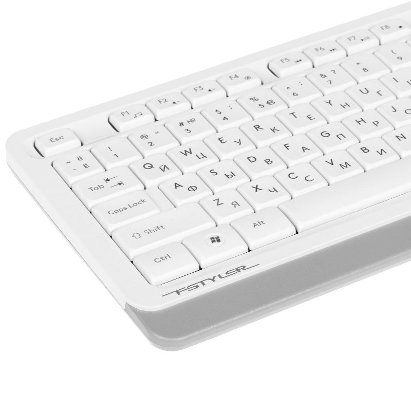 Клавиатура + мышь A4Tech Fstyler F1010 клав:белый/серый мышь:белый/серый USB Multimedia (F1010 WHITE