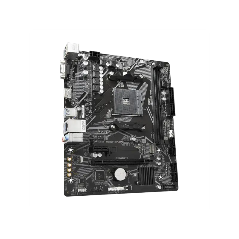 Материнская плата Gigabyte A520M K V2 Soc-AM4 AMD A520 2xDDR4 mATX AC`97 8ch(7.1) GbLAN RAID+VGA+HDM