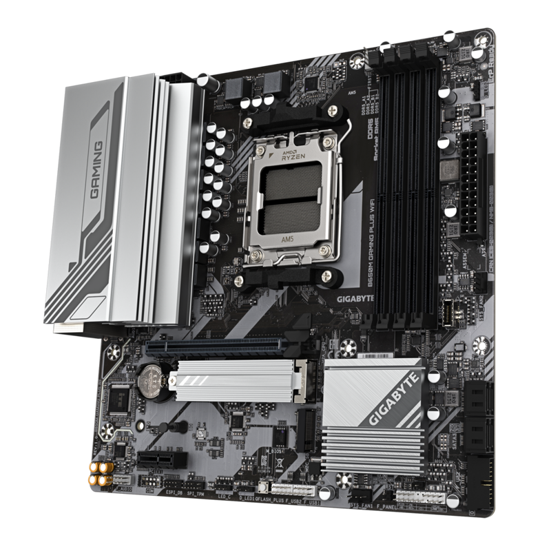 Материнская плата Gigabyte B650M GAMING PLUS WF Socket AM5 AMD B650 4xDDR5 mATX AC`97 8ch(7.1) 2.5Gg