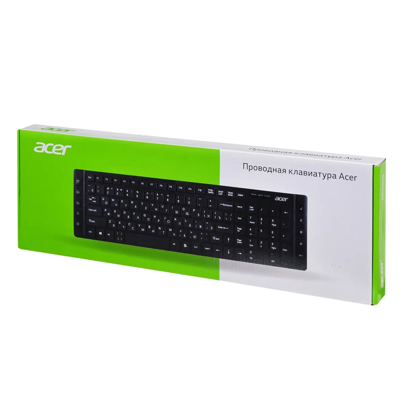 Клавиатура Acer OKW010 черный USB slim Multimedia (ZL.KBDEE.002)