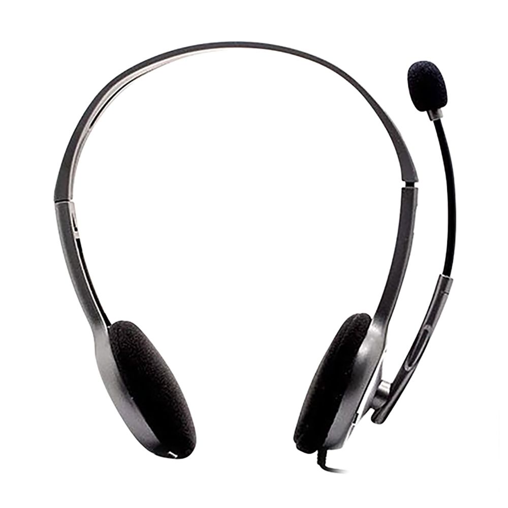 Наушники с микрофоном Logitech H110 темно-серый 1.8м накладные оголовье (981-000472)