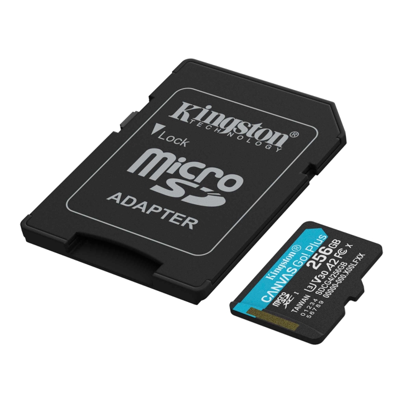 Флеш карта microSDXC 256GB Kingston SDCG4/256GB Canvas Go! Plus A2 + adapter