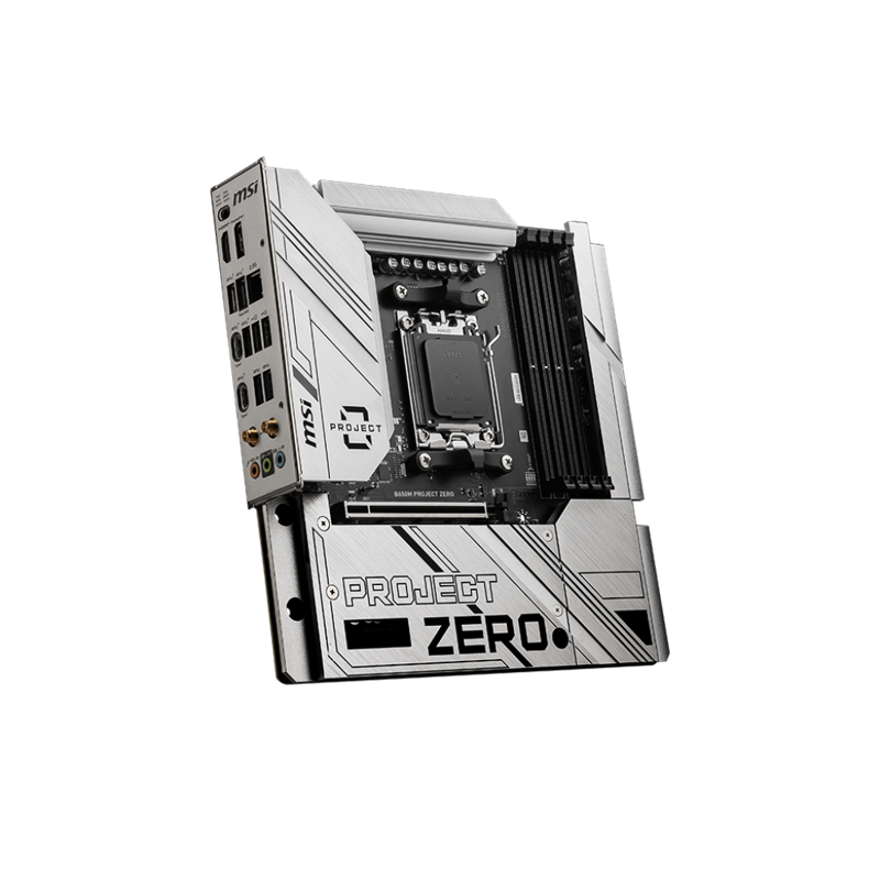 Материнская плата MSI B650M PROJECT ZERO B650, AM5, 4*DDR5, 1*PCIEx16, 1*PCIEx1, 2*M.2, 3*TypeC, 3*U