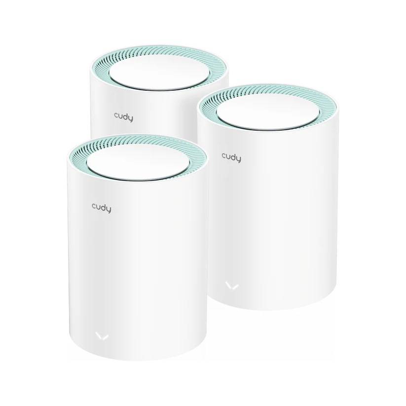 Бесшовный Mesh роутер Cudy M1500 (M1500(3-PACK)) AX1500 10/100/1000BASE-TX белый