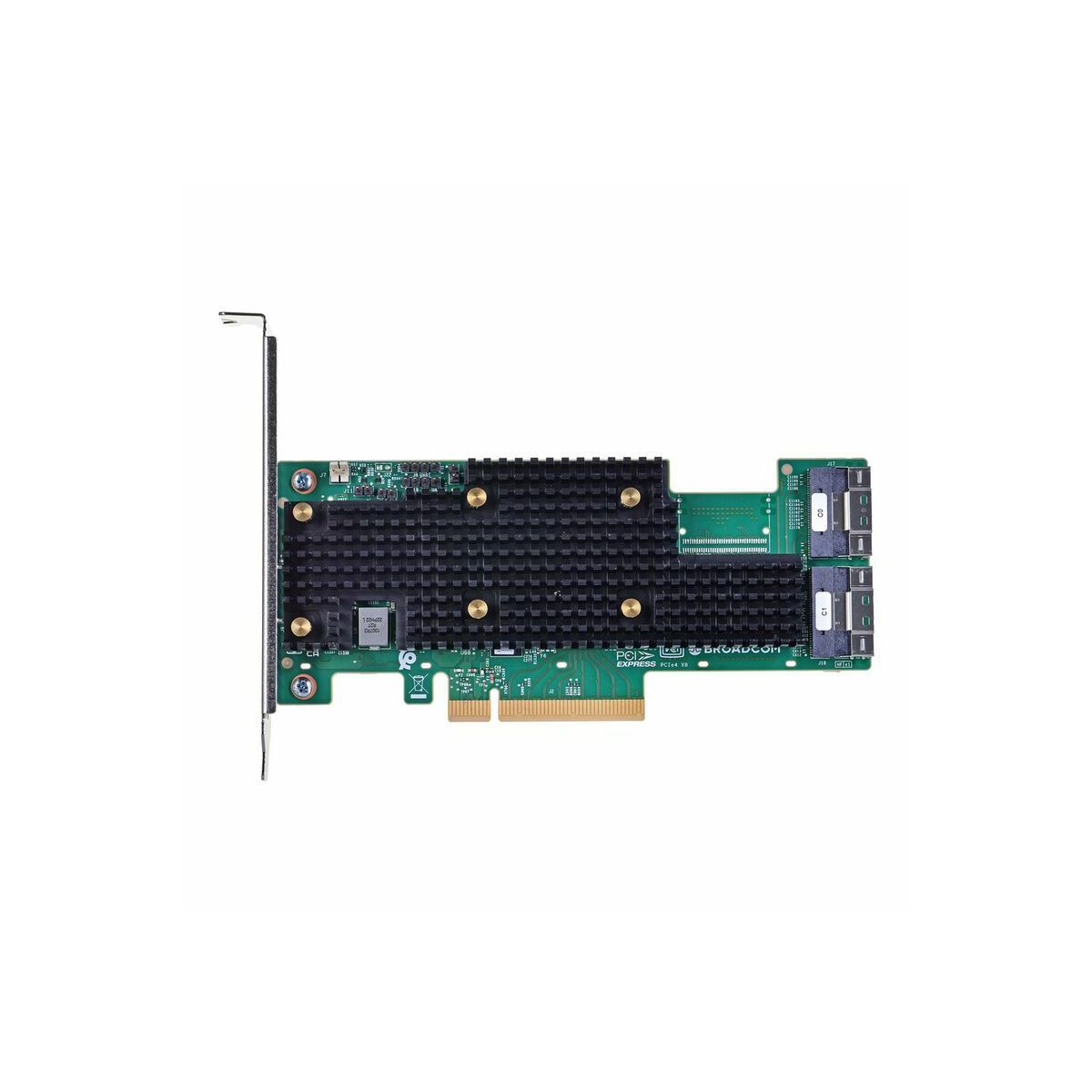 HBA-адаптер Broadcom 9600-16i SGL (05-50111-00)  PCIe v4 x8 LP, Tri-Mode SAS/SATA/NVMe 24G HBA, 16po