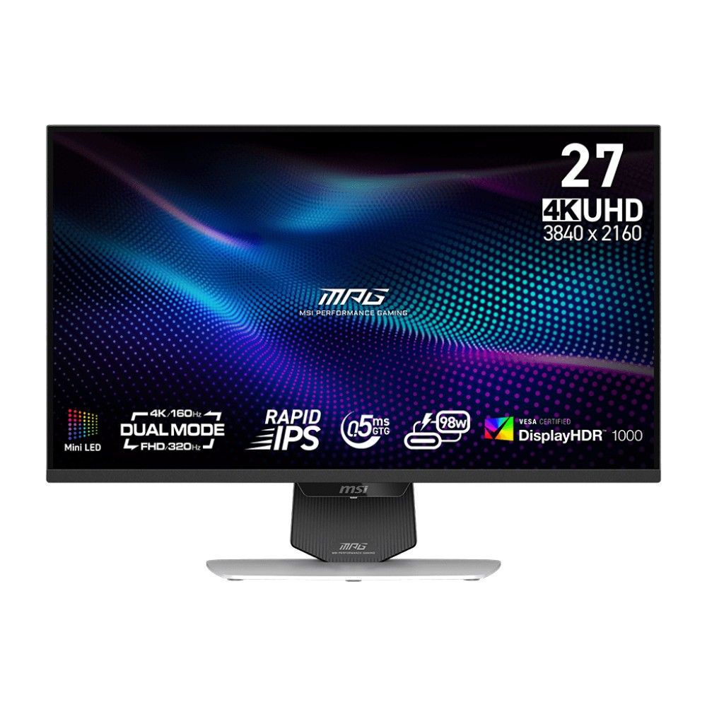 Монитор 27" MSI MPG 274URDFW E16M White (Rapid IPS, 3840x2160/1920x1080, HDMI+HDMI+DP+Type C (9