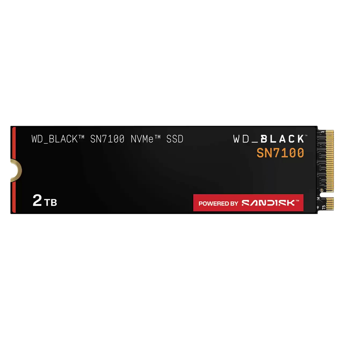 Твердотельный диск 2TB WD Black SN7100 , M.2 2280, PCI-E 3x4, [R/W - 7250/6900 MB/s] 3D-NAND TLC