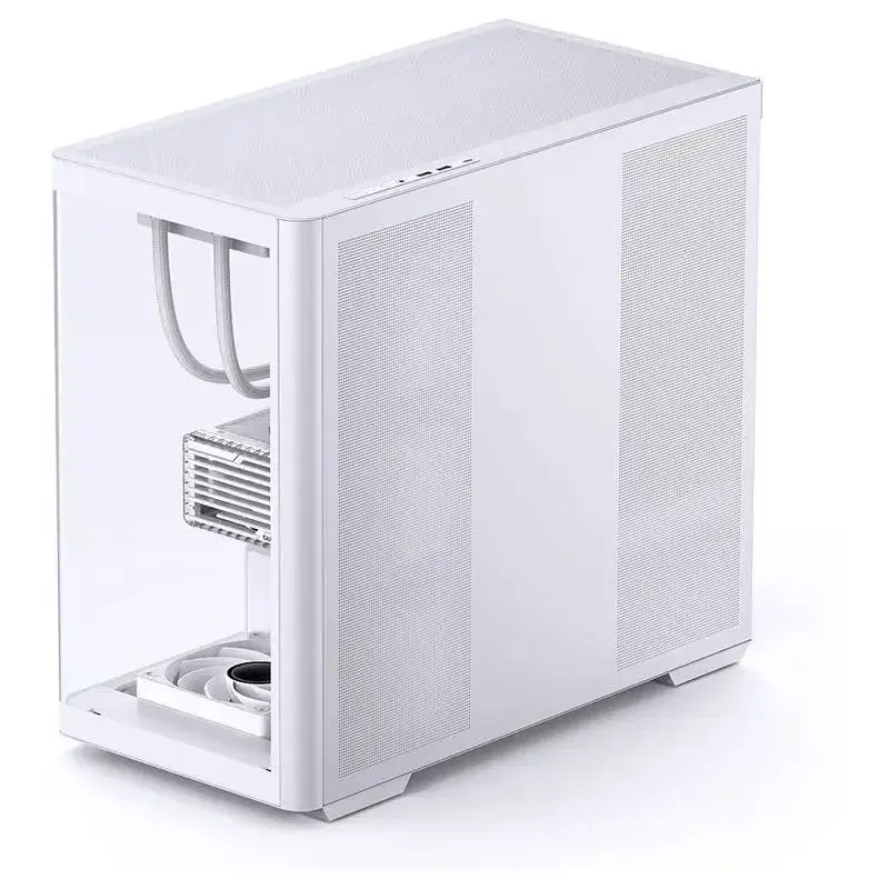 Корпус JONSBO D300, Mini-Tower, TG, no fan, 2xUSB-A 3.2 + 1xUSB-C 3.2, mATX, mITX White
