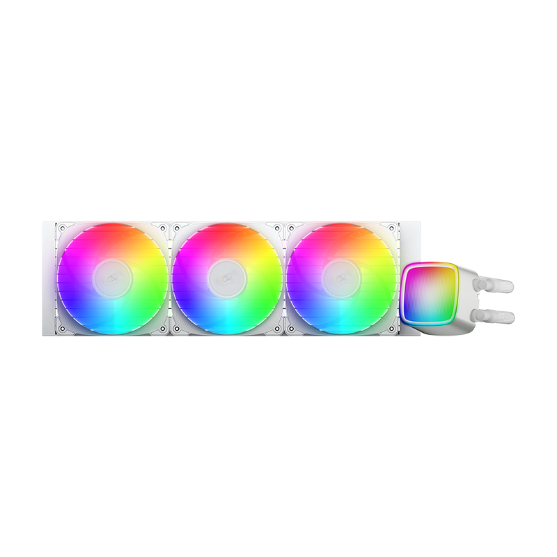 Система жидкостного охлаждения Geometric Future Eskimo Pro 360 (240W, 360mm, ARGB, White/ Fans: 3x12