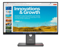 Монитор Lenovo 23.8" ThinkVision P24QD-40 черный IPS LED 4ms 16:9 HDMI матовая HAS Piv 1500:1 300cd