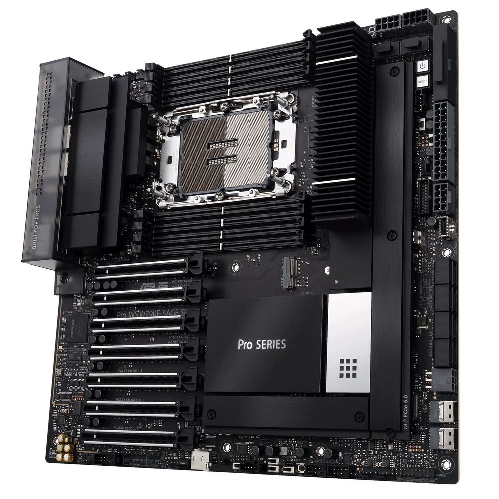 Материнская плата ASUS PRO WS W790E-SAGE SE LGA4677 EEB 8xDDR5 7xPCIEx16 3xM.2 2xUSB-C VGA GLAN 10GL
