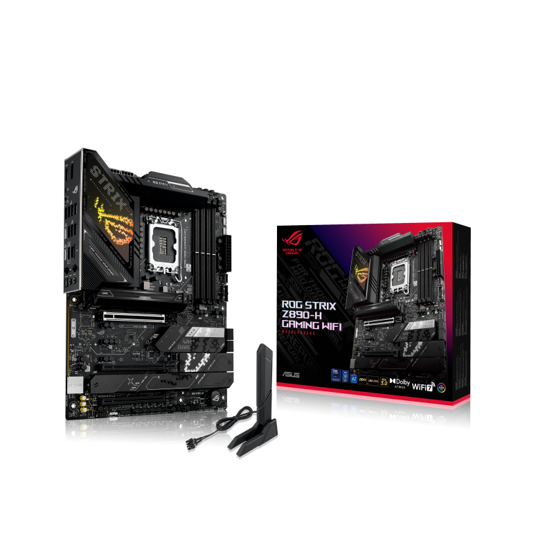 Материнская плата ASUS ROG STRIX Z890-H GAMING WIFI LGA1851 ATX 4xDDR5 3xPCIEx16 4xM.2 2xUSB-C DP HD