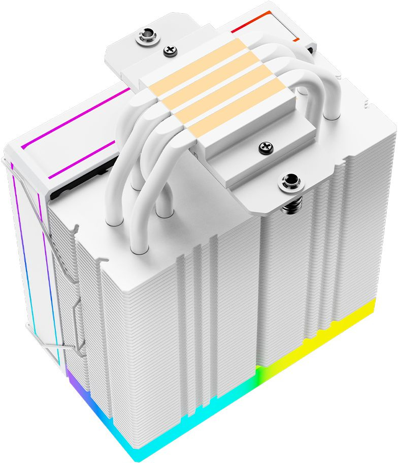 Устройство охлаждения(кулер) ID-Cooling Frozn A410 ARGB Soc-AM5/AM4/1200/1700/1851 белый 4-pin 29.9d