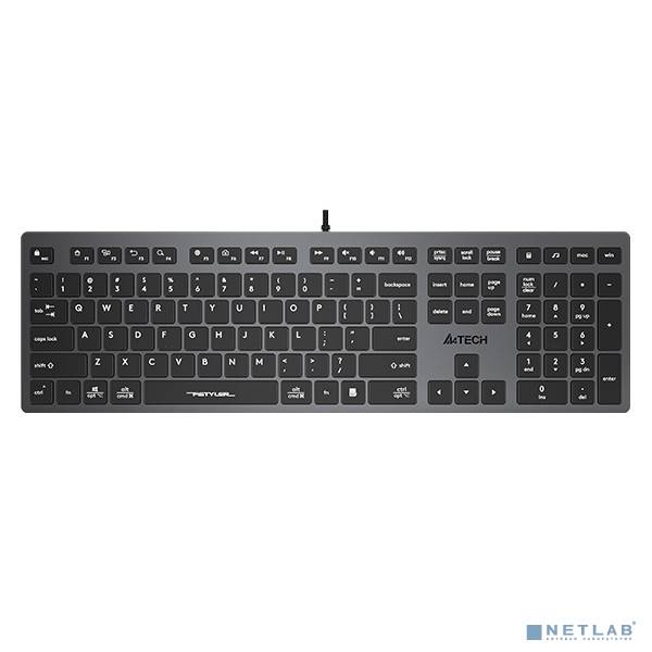 Клавиатура A4Tech Fstyler FX50 серый USB slim Multimedia (FX50 GREY)