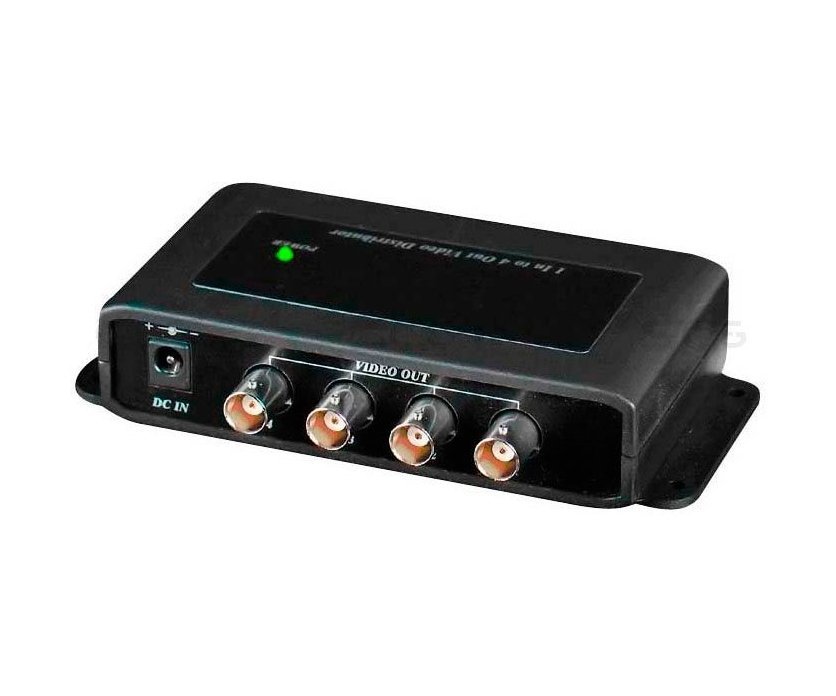 Распределитель/ SC&T CD104HD - усилитель-разветвитель видеосигнала HDCVI/HDTVI/AHD (1 вх./4 вых.). Расстояние передачи 100 м. Вх. - BNC/Роз.2,1х5мм (DC12V). Вых. - BNCx4. БП в комплекте DC12V (0,5A). Размер (ШхГхВ) 138x85,6x29,5 мм. Рабочая температура -4