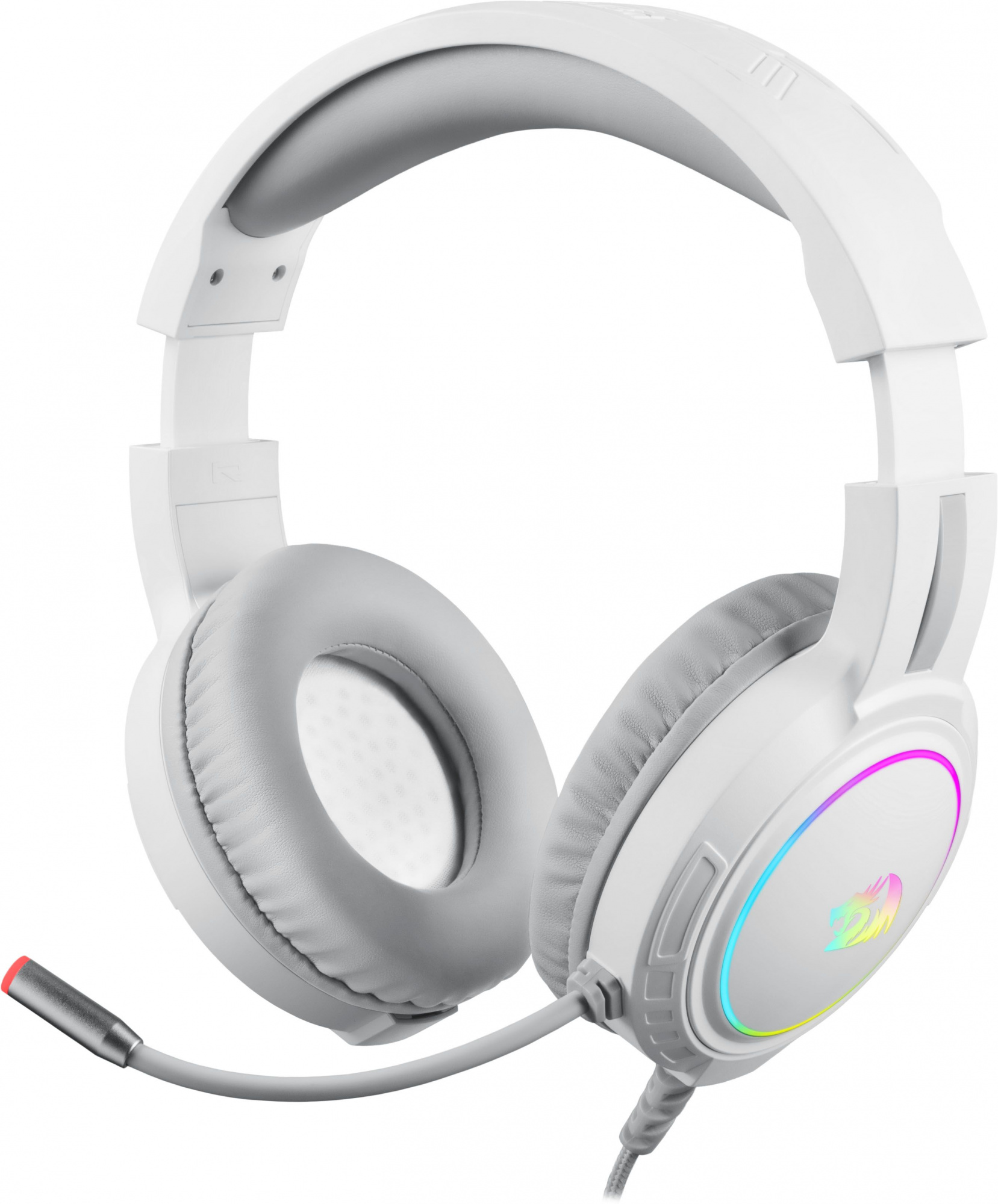 Наушники с микрофоном Redragon Mento белый/серый 1.8м накладные оголовье (70708)