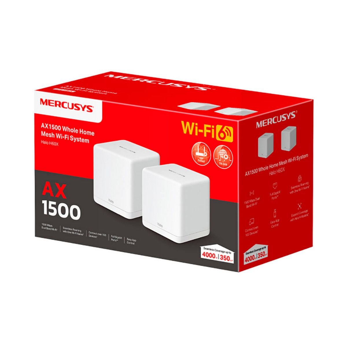 Домашняя Mesh система Mercusys Halo H60X(2-pack) AX1500