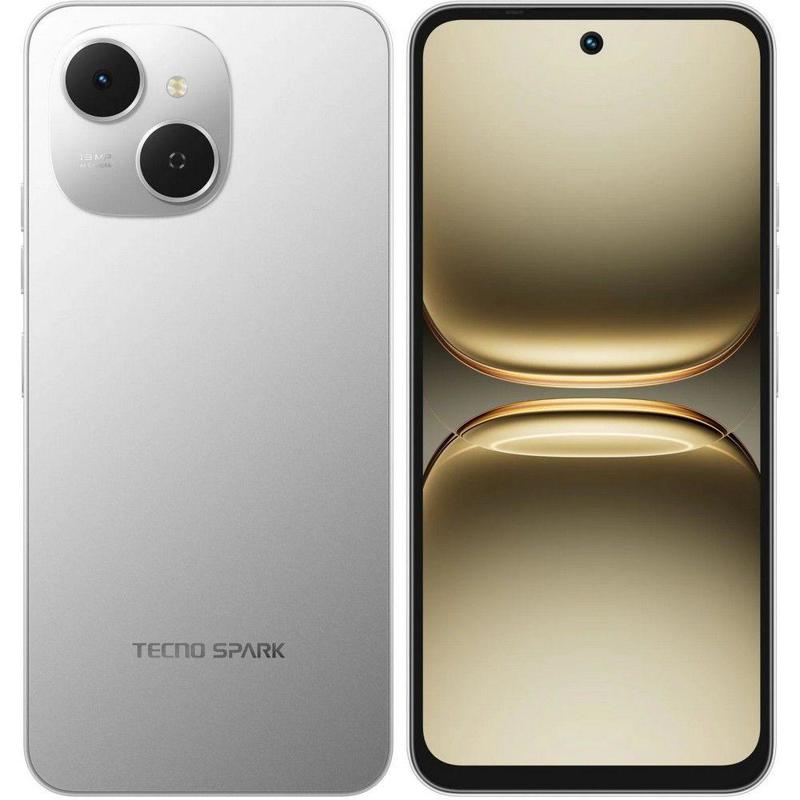 Смартфон Tecno Spark 40C 128Gb 4Gb серый моноблок 3G 4G 2Sim 6.67" 720x1600 Android 15 13Mpix 802.11