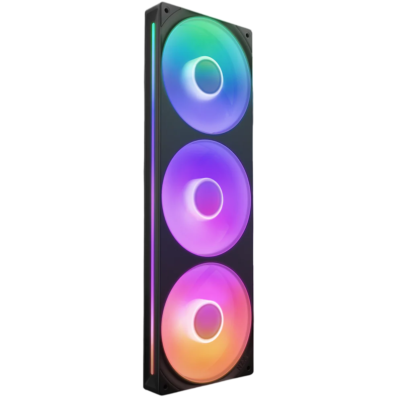 Кулер для корпуса NZXT F360 RGB Core (120x120x25mm, 4-pin PWM, RGB, 75.12CFM, 30dBA, 2400RPM, Black,