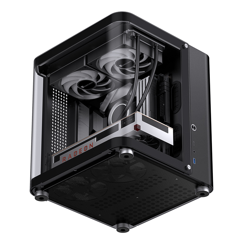 Корпус JONSBO TK-1 Black 2.0, Mini-Tower, no fan, 1xUSB-A 3.2 + 1xUSB-C 3.2, mATX, mITX Black
