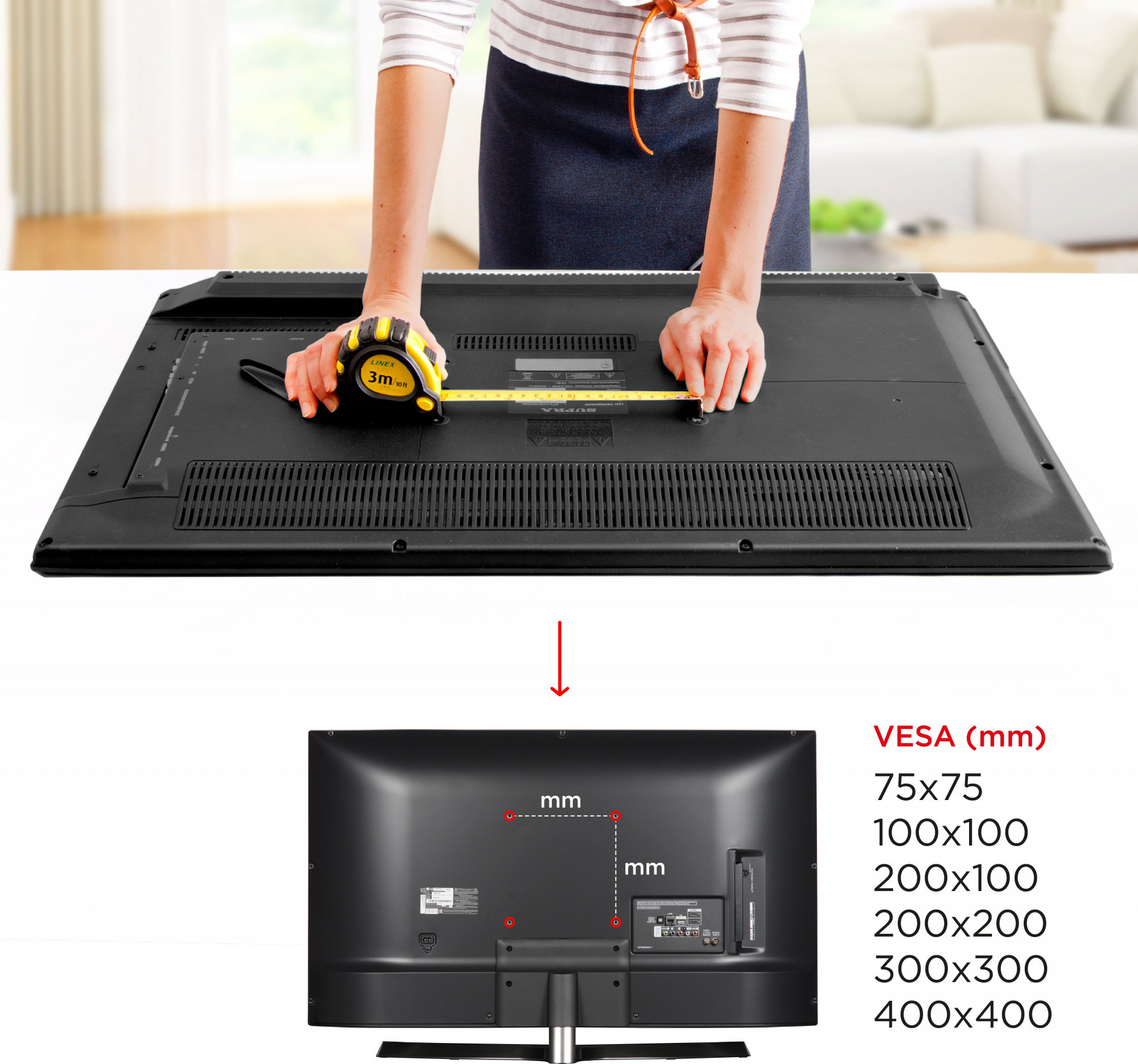Кронштейн для телевизора Holder LCD-5566-W белый 32"-55" макс.45кг настенный поворотно-выдвижной и н